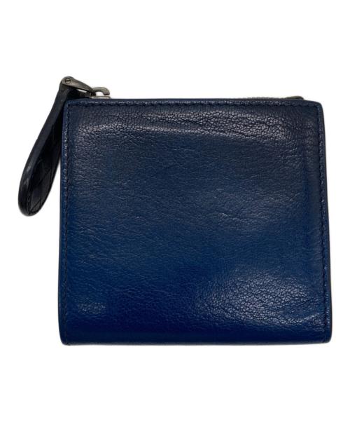 BOTTEGA VENETA（ボッテガベネタ）BOTTEGA VENETA (ボッテガベネタ) 2つ折り財布 ネイビーの古着・服飾アイテム