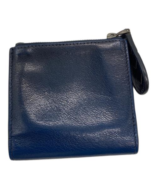 BOTTEGA VENETA（ボッテガベネタ）BOTTEGA VENETA (ボッテガベネタ) 2つ折り財布 ネイビーの古着・服飾アイテム