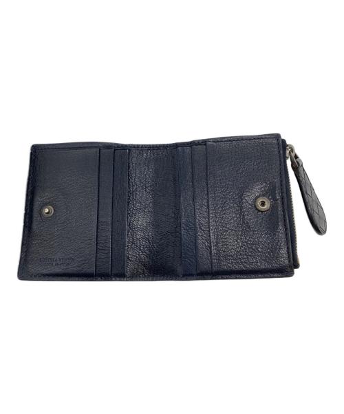 BOTTEGA VENETA（ボッテガベネタ）BOTTEGA VENETA (ボッテガベネタ) 2つ折り財布 ネイビーの古着・服飾アイテム