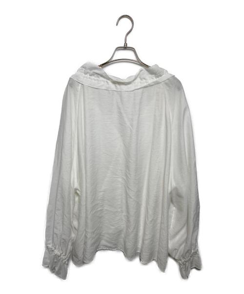ESTNATION（エストネーション）ESTNATION (エストネーション) フリルスキッパーブラウス ホワイト サイズ:FReeの古着・服飾アイテム