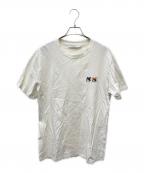 maison kitsuneメゾンキツネ）の古着「DOUBLE FOX HEAD PACH Tシャツ」｜ホワイト