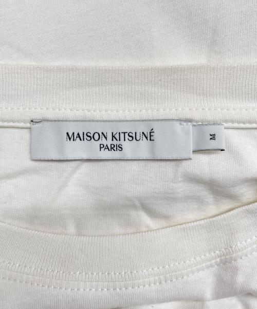 maison kitsune（メゾンキツネ）MAISON KITSUNE (メゾンキツネ) DOUBLE FOX HEAD PACH Tシャツ ホワイト サイズ:Mの古着・服飾アイテム