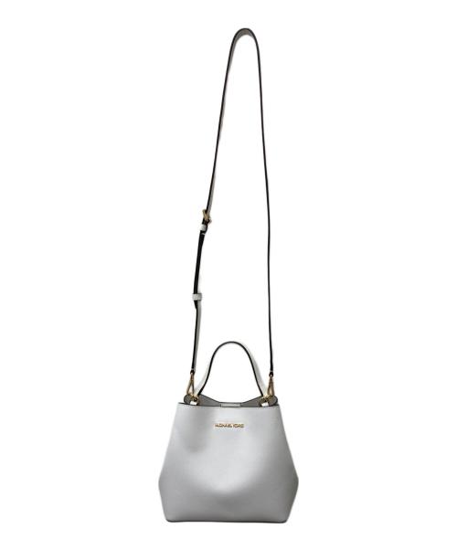 MICHAEL KORS（マイケル・コース）MICHAEL KORS (マイケル・コース) PRATTクロスボディバケットバッグ ホワイトの古着・服飾アイテム