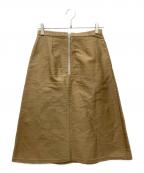 AURALEEオーラリー）の古着「コットンツイルスカート　HEAVY MOLESKIN HIGH WAIST SKIRT」｜ベージュ