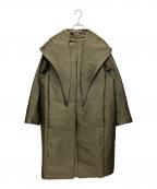DRESSTERIORドレステリア）の古着「シルクツイルフードコート」｜オリーブ
