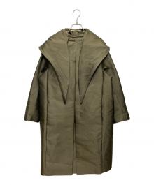 DRESSTERIOR（ドレステリア）の古着「シルクツイルフードコート」｜オリーブ