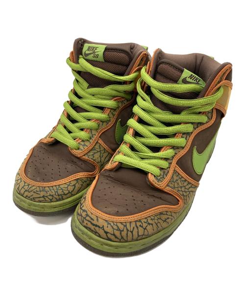 NIKE SB（ナイキエスビー）NIKE SB (ナイキエスビー) DUNK HIGH PRO SB ブラウン×グリーン サイズ:28cmの古着・服飾アイテム