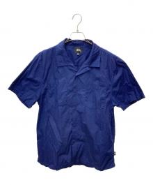 stussy（ステューシー）の古着「半袖オープンカラーシャツ」｜ブルー