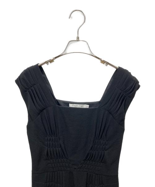 Christian Dior（クリスチャン ディオール）Christian Dior (クリスチャン ディオール) ノースリーブワンピース ブラック サイズ:40の古着・服飾アイテム
