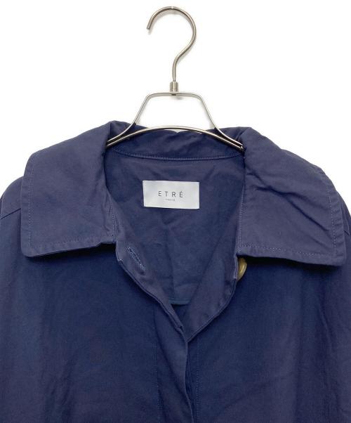 ETRE TOKYO（エトレトウキョウ）ETRE TOKYO (エトレトウキョウ) ステンカラーコート ネイビー サイズ:Mの古着・服飾アイテム