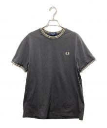 FRED PERRY（フレッドペリー）の古着「半袖Tシャツ　Twin Tipped T-Shirt」｜グレー