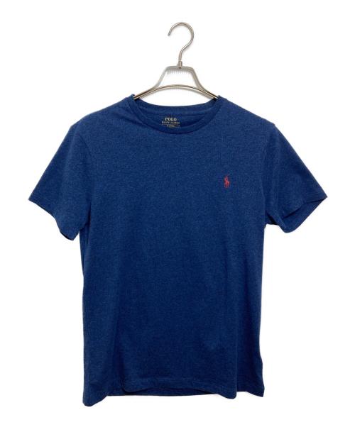 POLO RALPH LAUREN（ポロ・ラルフローレン）POLO RALPH LAUREN (ポロ・ラルフローレン) 半袖Tシャツ CUSTOM SLIM FIT ブルー サイズ:M 未使用品の古着・服飾アイテム