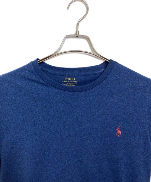 POLO RALPH LAUREN（ポロ・ラルフローレン）POLO RALPH LAUREN (ポロ・ラルフローレン) 半袖Tシャツ CUSTOM SLIM FIT ブルー サイズ:M 未使用品の古着・服飾アイテム