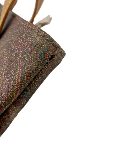 ETRO（エトロ）ETRO (エトロ) ペイズリー柄トートバッグ レッド×ブラウンの古着・服飾アイテム