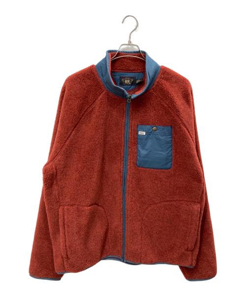 RRL（ダブルアールエル）RRL (ダブルアールエル) ボアジャケット　ウールブレンド パイル フリース ジャケット レッド サイズ:XXLの古着・服飾アイテム