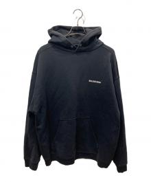 BALENCIAGA（バレンシアガ）の古着「バックロゴプリントプルオーバーパーカー」｜ブラック