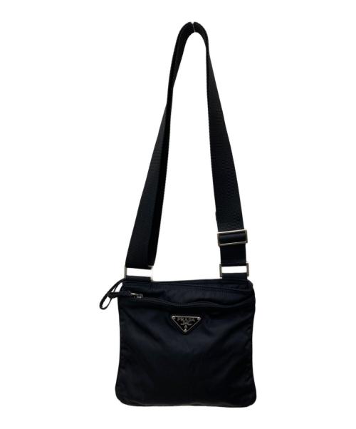 PRADA（プラダ）PRADA (プラダ) ナイロンショルダーサコッシュ ブラックの古着・服飾アイテム