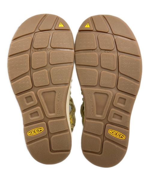 KEEN（キーン）KEEN (キーン) ユニーク 編み込みサンダル 黄緑 サイズ:25cmの古着・服飾アイテム