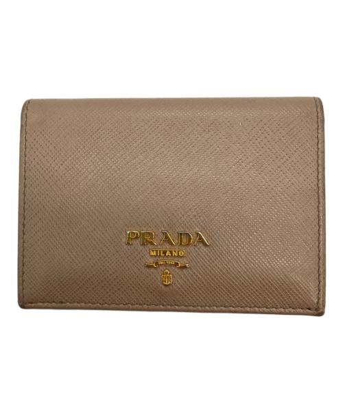 PRADA（プラダ）PRADA (プラダ) カードケース ベージュの古着・服飾アイテム