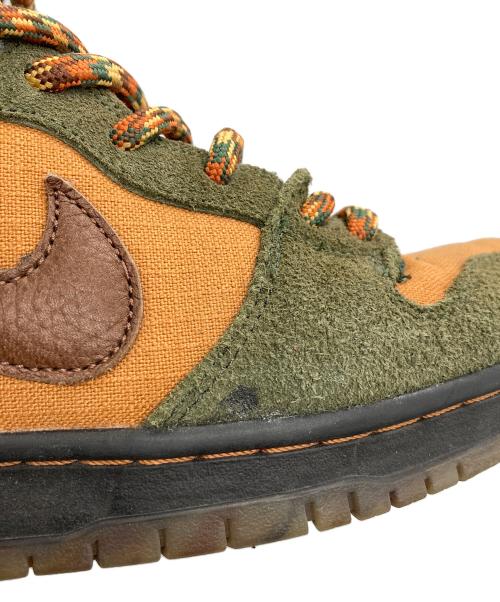 NIKE SB（ナイキエスビー）NIKE SB (ナイキエスビー) PASSPORT (パスポート) ハイカットスニーカー オリーブ×ブラウン サイズ:28cmの古着・服飾アイテム