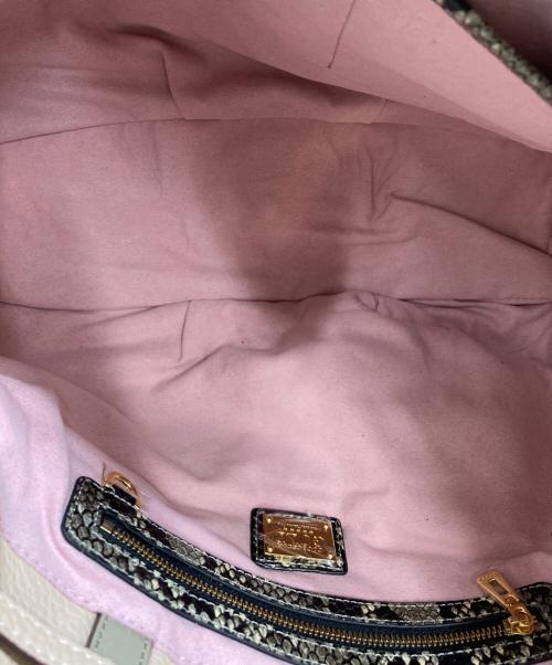 COCOCELUX GOLD（ココセリュックスゴールド）COCOCELUX GOLD (ココセリュックスゴールド) レザートートバッグ ベージュの古着・服飾アイテム