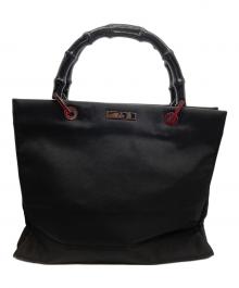 GUCCI（グッチ）の古着「バンブーハンドルトートバッグ」｜ブラック