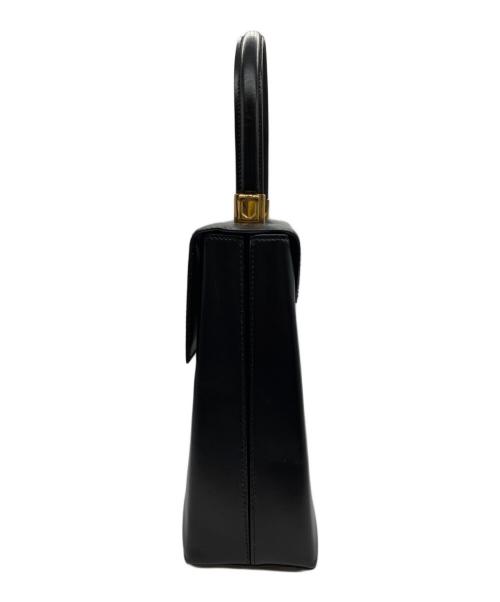 Salvatore Ferragamo（サルヴァトーレ フェラガモ）Salvatore Ferragamo (サルヴァトーレ フェラガモ) レザーハンドバッグ　ガンチーニ ブラックの古着・服飾アイテム