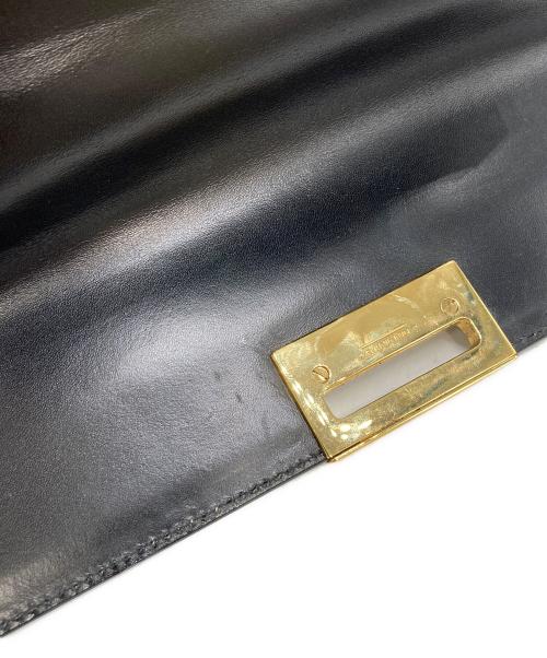 Salvatore Ferragamo（サルヴァトーレ フェラガモ）Salvatore Ferragamo (サルヴァトーレ フェラガモ) レザーハンドバッグ　ガンチーニ ブラックの古着・服飾アイテム