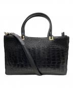 CROCODILE SELECTIONクロコダイル セレクション）の古着「クロコレザー2WAYバッグ」｜ブラック