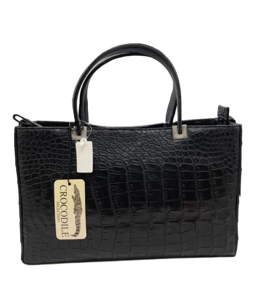 CROCODILE SELECTION（クロコダイル セレクション）CROCODILE SELECTION (クロコダイル セレクション) クロコレザー2WAYバッグ ブラック 未使用品の古着・服飾アイテム