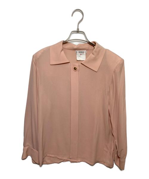 Yves Saint Laurent Rive Gauche（イヴ・サンローラン リヴ・ゴーシュ）Yves Saint Laurent Rive Gauche (イヴ・サンローラン リヴ・ゴーシュ) シルクシャツ ピンク サイズ:34の古着・服飾アイテム