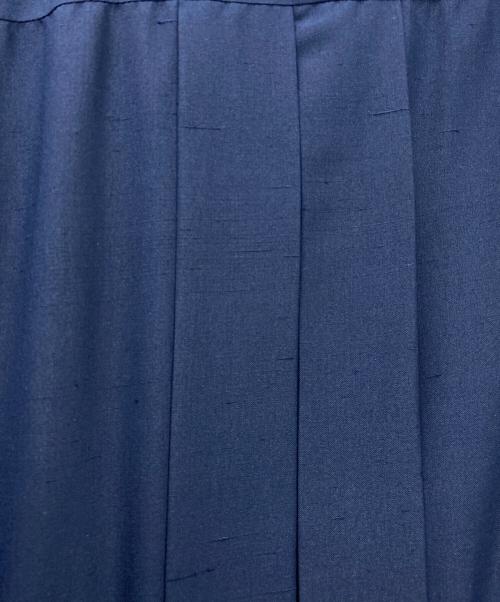 Yves Saint Laurent Rive Gauche（イヴ・サンローラン リヴ・ゴーシュ）Yves Saint Laurent Rive Gauche (イヴ・サンローラン リヴ・ゴーシュ) シルクワンピース ネイビー サイズ:36の古着・服飾アイテム