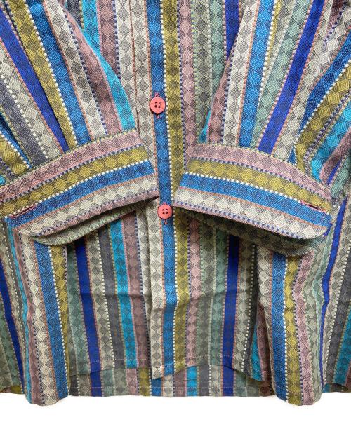 missoni（ミッソーニ）MISSONI (ミッソーニ) 総柄ストライプシャツ マルチカラー サイズ:46の古着・服飾アイテム