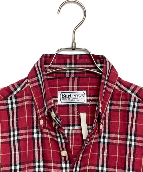 Burberry's（バーバリーズ）Burberry's (バーバリーズ) チェックシャツ レッド サイズ:S 未使用品の古着・服飾アイテム