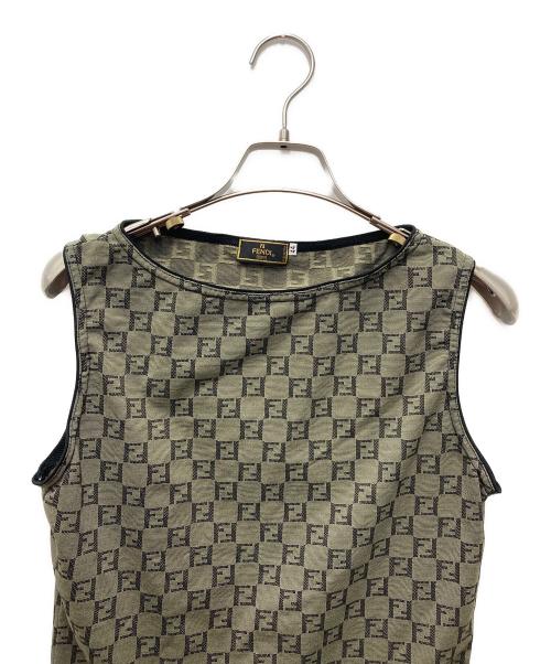 FENDI（フェンディ）FENDI (フェンディ) ノースリーブカットソー オリーブ サイズ:44の古着・服飾アイテム