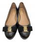 Salvatore Ferragamo (サルヴァトーレ フェラガモ) リボンパンプス　VARINA ブラック サイズ:7C：10000円