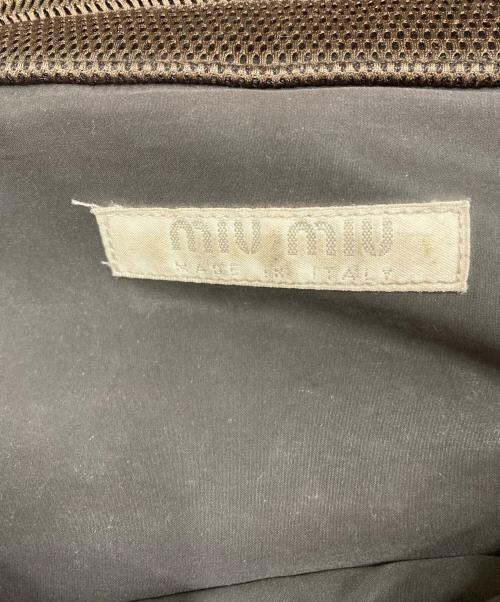 MIU MIU（ミュウミュウ）MIU MIU (ミュウミュウ) スエードメッシュショルダーバッグ ブラウンの古着・服飾アイテム