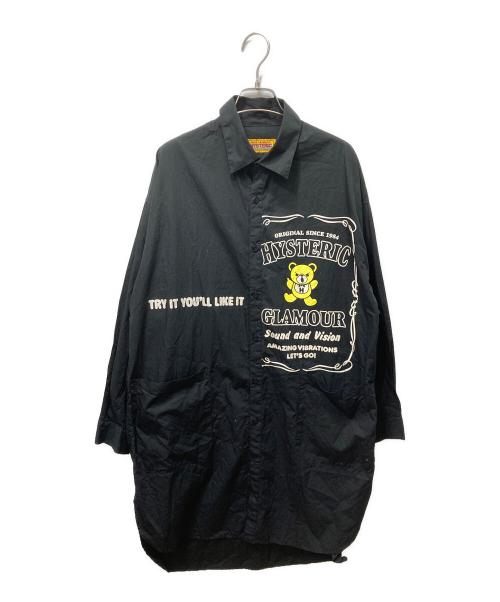 hysterics（ヒステリックス）hysterics (ヒステリックス) シャツワンピース ブラック サイズ:Freeの古着・服飾アイテム