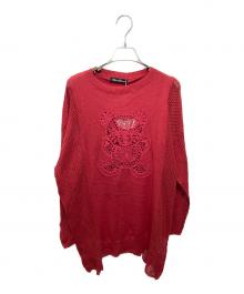 Hysteric Glamour（ヒステリックグラマー）の古着「切替ニット」｜レッド