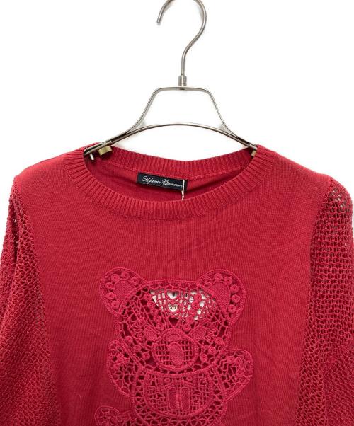 Hysteric Glamour（ヒステリックグラマー）Hysteric Glamour (ヒステリックグラマー) 切替ニット レッド サイズ:F 未使用品の古着・服飾アイテム