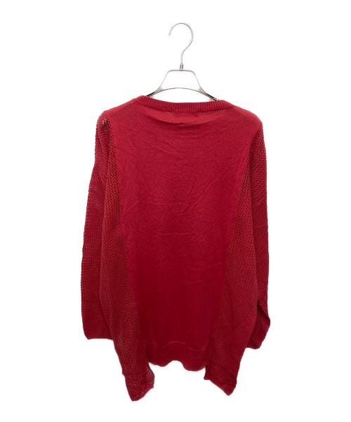 Hysteric Glamour（ヒステリックグラマー）Hysteric Glamour (ヒステリックグラマー) 切替ニット レッド サイズ:F 未使用品の古着・服飾アイテム