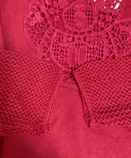 Hysteric Glamour（ヒステリックグラマー）Hysteric Glamour (ヒステリックグラマー) 切替ニット レッド サイズ:F 未使用品の古着・服飾アイテム