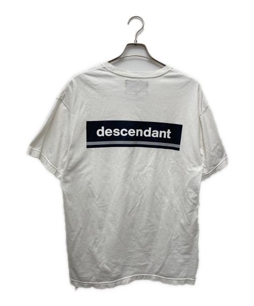 DESCENDANT（ディセンダント）DESCENDANT (ディセンダント) ボックスロゴクルーネックTシャツ ホワイト サイズ:2の古着・服飾アイテム