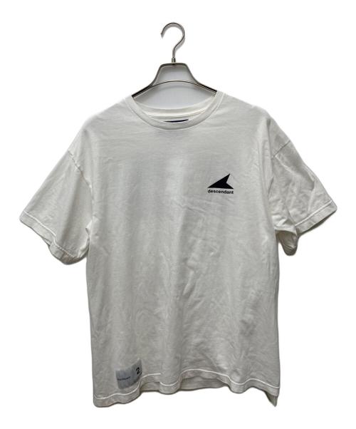 DESCENDANT（ディセンダント）DESCENDANT (ディセンダント) ボックスロゴクルーネックTシャツ ホワイト サイズ:2の古着・服飾アイテム