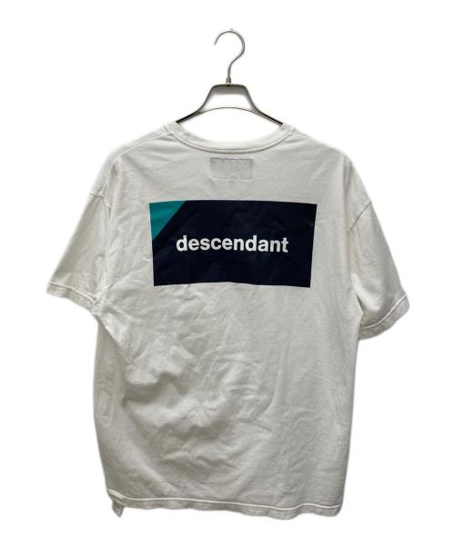 DESCENDANT（ディセンダント）DESCENDANT (ディセンダント) ボックスロゴクルーネックTシャツ ホワイト サイズ:2の古着・服飾アイテム