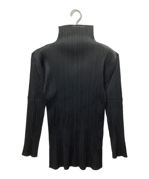 PLEATS PLEASE（プリーツプリーズ）PLEATS PLEASE (プリーツプリーズ) ハイネックプリーツカットソー ブラック サイズ:3の古着・服飾アイテム