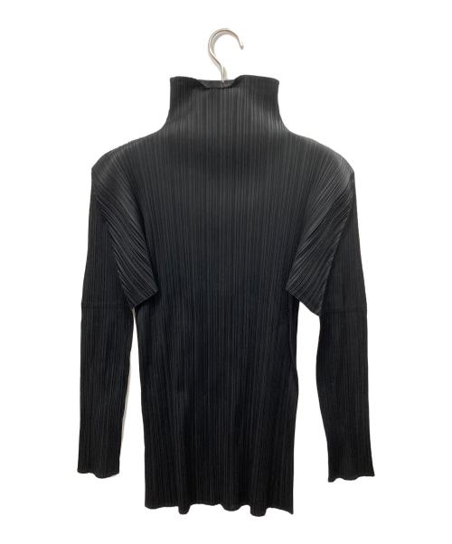 PLEATS PLEASE（プリーツプリーズ）PLEATS PLEASE (プリーツプリーズ) ハイネックプリーツカットソー ブラック サイズ:3の古着・服飾アイテム