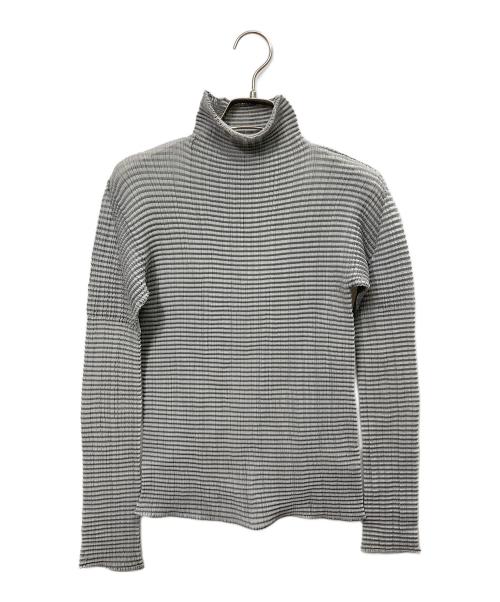 ISSEY MIYAKE（イッセイミヤケ）ISSEY MIYAKE (イッセイミヤケ) 蛇腹プリーツカットソー スカイブルー サイズ:Mの古着・服飾アイテム