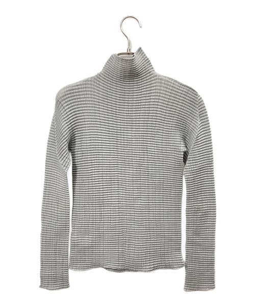 ISSEY MIYAKE（イッセイミヤケ）ISSEY MIYAKE (イッセイミヤケ) 蛇腹プリーツカットソー スカイブルー サイズ:Mの古着・服飾アイテム