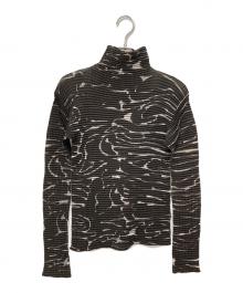 ISSEYMIYAKE（イッセイミヤケ）の古着「蛇腹プリーツカットソー」｜ブラウン
